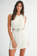 AILANI CUT OUT MINI DRESS WITH BOW DETAIL