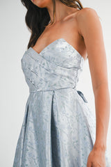 BLAISE FLORAL JACQUARD SATIN MIDI DRESS