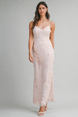 BRYNLEE SEQUIN EMBELLISHED MAXI DRESS
