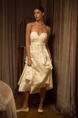 SARA APPLIQUE EMBELLISHED MIDI DRESS