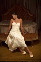 SARA APPLIQUE EMBELLISHED MIDI DRESS