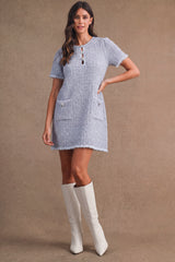 VIANNE TWEED KNIT MINI DRESS