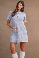 VIANNE TWEED KNIT MINI DRESS