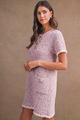 VIANNE TWEED KNIT MINI DRESS