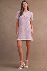 VIANNE TWEED KNIT MINI DRESS