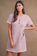 VIANNE TWEED KNIT MINI DRESS