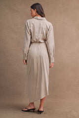 EMORY TWISTED FRONT SHIRTS DRESS