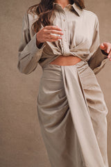 EMORY TWISTED FRONT SHIRTS DRESS