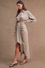 EMORY TWISTED FRONT SHIRTS DRESS