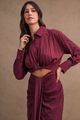 EMORY TWISTED FRONT SHIRTS DRESS