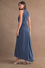 SOPHIE DRAW STRING SHIRRING MAXI DRESS
