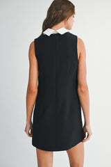 JAZLYNN SLEEVELESS SHIRT COLLAR DRESS