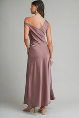 FAITH SATIN SLEEVELESS MAXI DRESS