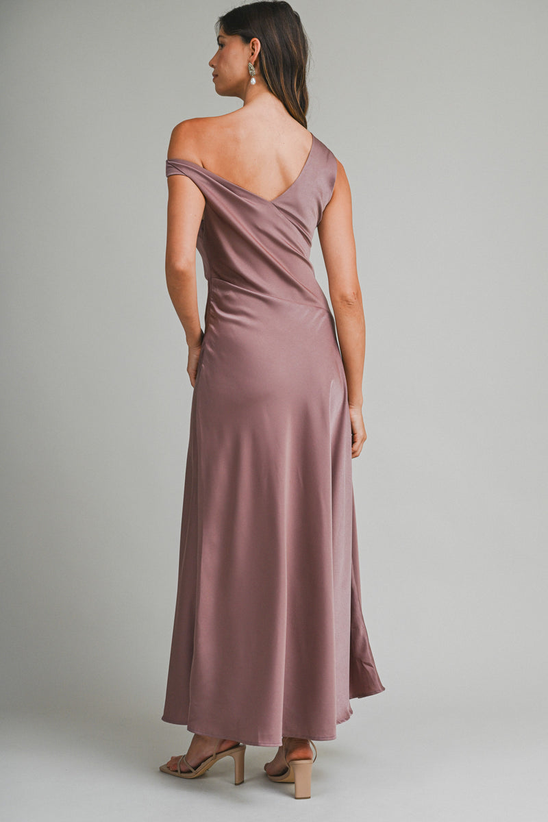 FAITH SATIN SLEEVELESS MAXI DRESS