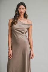 FAITH SATIN SLEEVELESS MAXI DRESS