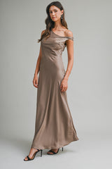FAITH SATIN SLEEVELESS MAXI DRESS