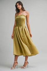 EVERLEE PLEATED MAXI DRESS