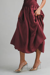 EVERLEE PLEATED MAXI DRESS