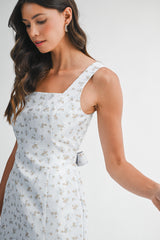 MIRANDA FLORAL JACQUARD MIDI DRESS