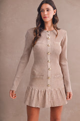 JOVIE LUREX KNIT MINI DRESS