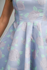 ALYSSA JACQUARD SWEETHEART MINI DRESS