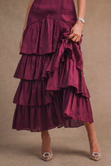 MAKENNA RUFFLED MAXI DRESS