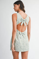 ALEENA FLOWER JACQUARD MINI DRESS