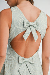 ALEENA FLOWER JACQUARD MINI DRESS