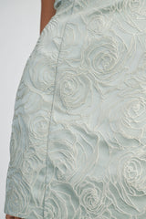 ALEENA FLOWER JACQUARD MINI DRESS