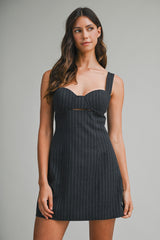 LUZ PIN STRIPE MINI DRESS
