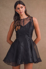 SKYLER ORGANZA SLEEVELESS MINI DRESS