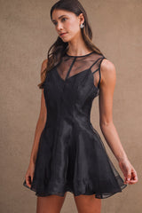 SKYLER ORGANZA SLEEVELESS MINI DRESS