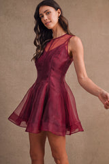 SKYLER ORGANZA SLEEVELESS MINI DRESS
