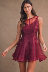 SKYLER ORGANZA SLEEVELESS MINI DRESS