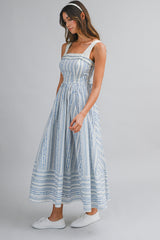 CHAYA WALL PAPER PRINTED MIDI DRESS