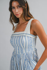CHAYA WALL PAPER PRINTED MIDI DRESS