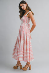 CHAYA WALL PAPER PRINTED MIDI DRESS