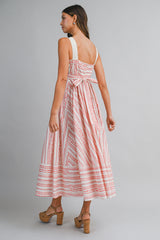 CHAYA WALL PAPER PRINTED MIDI DRESS
