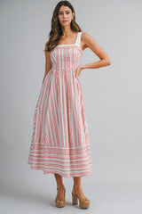 CHAYA WALL PAPER PRINTED MIDI DRESS