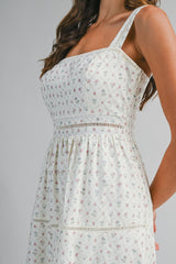STEFFI FLORAL PRINTED MIDI DRESS