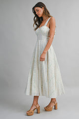 MARY WALL PAPER FLORAL PRINTED DRESS