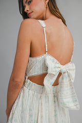 MARY WALL PAPER FLORAL PRINTED DRESS