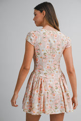 ZEPHYRINE FLORAL PRINTED MINI DRESS