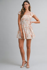 ZEPHYRINE FLORAL PRINTED MINI DRESS