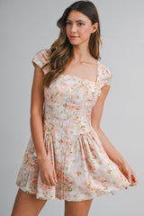 ZEPHYRINE FLORAL PRINTED MINI DRESS