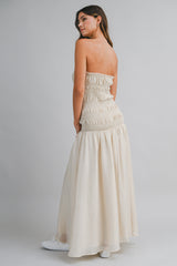 ANA TUBE SHIRRED MAXI DRESS