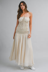 ANA TUBE SHIRRED MAXI DRESS
