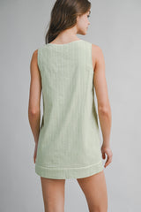 HESPER JACQUARD STRIPE CONTRAST MINI DRESS