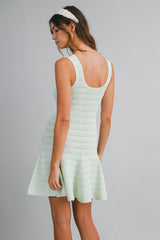 AVIANA KNIT POINTELLE DRESS