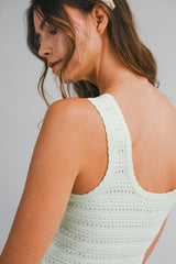 AVIANA KNIT POINTELLE DRESS